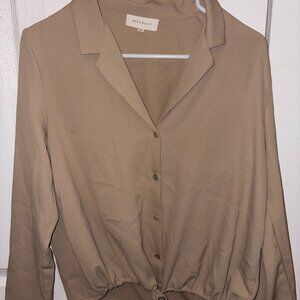 Nude Button Up Blouse